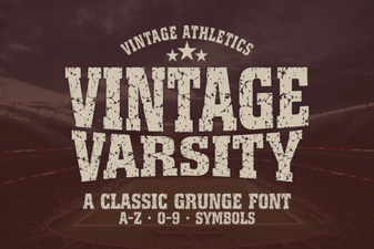 Vintage Varsity Font for Creative Lettering Projects